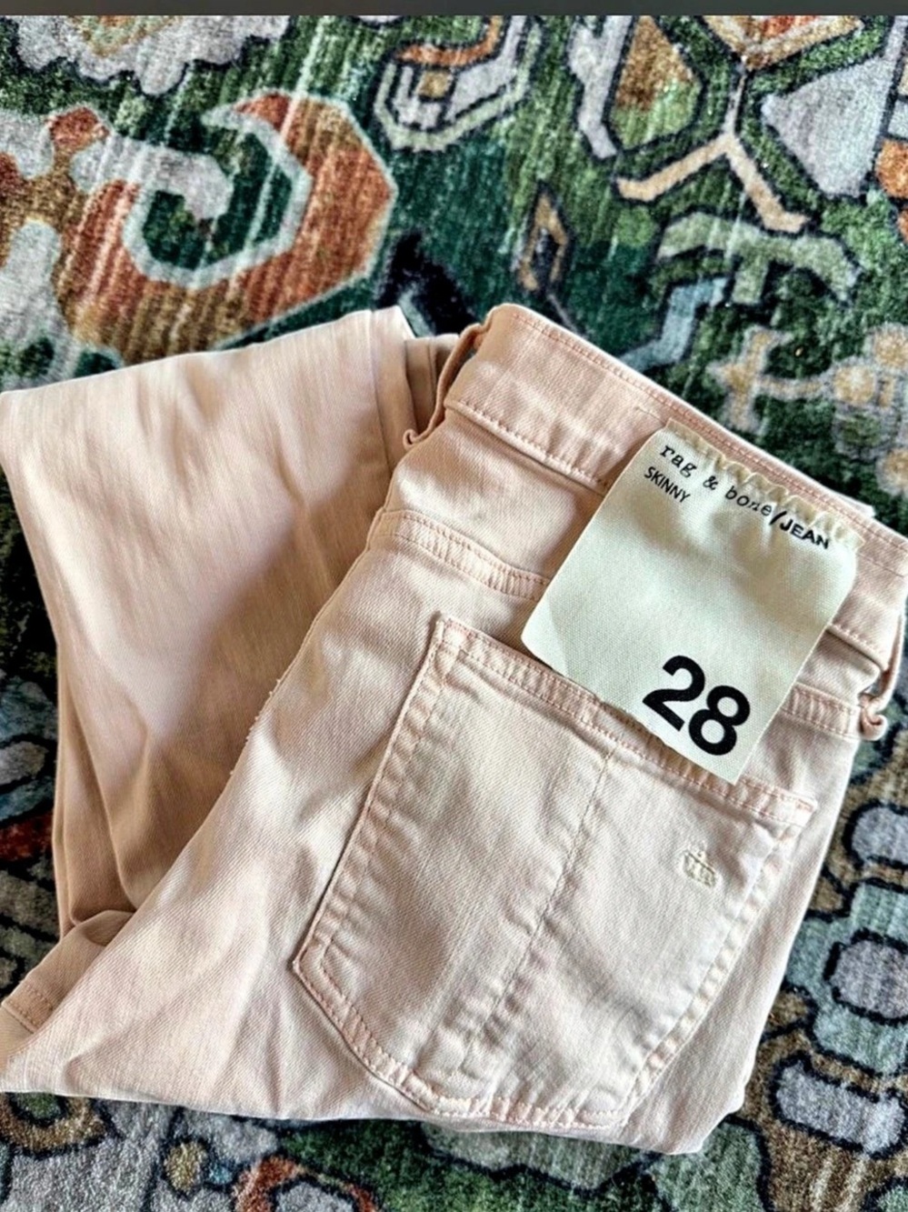 Rag & Bone Skinny Jeans in Blush Pink Waist 28